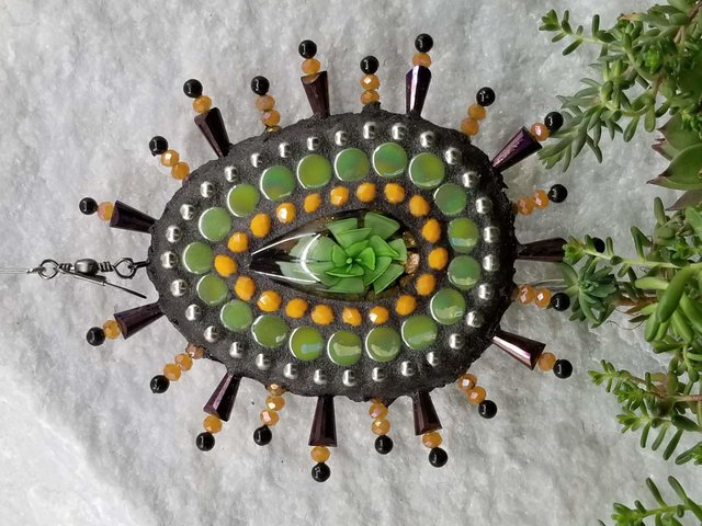 Fused Flower Mosaic Garden Wind Spinner, Home and Garden Decor, Gardening Gift