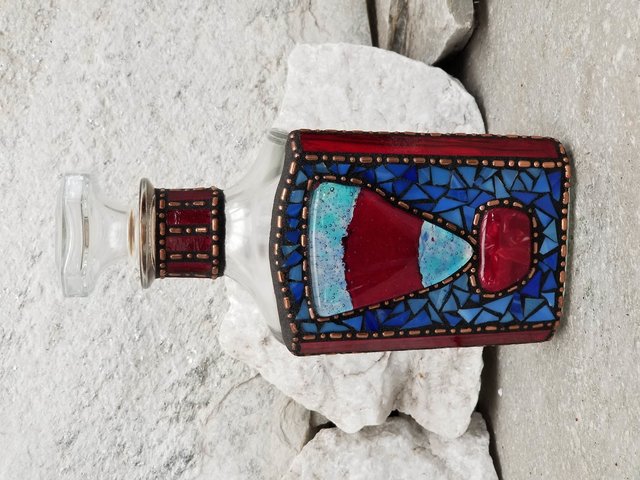 Mosaic Liquor Bottle “Cutty” Up-cycled Decanter