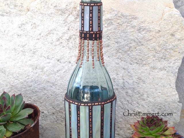 Mosaic Liquor Bottle “Cool Breeze” Up-cycled Decanter