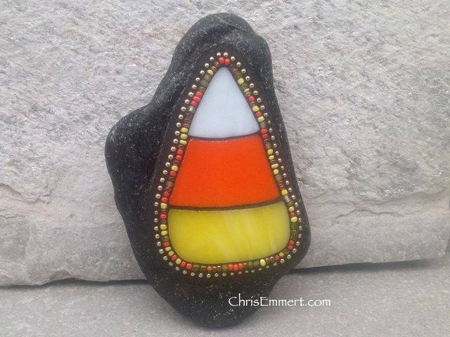 Candy Corn Mosaic (B) / Garden Stone