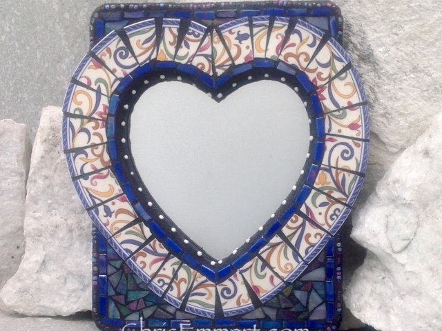 Heart Mosaic Mirror