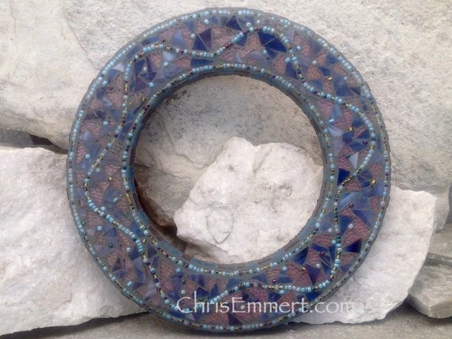 purple mosaic mirror